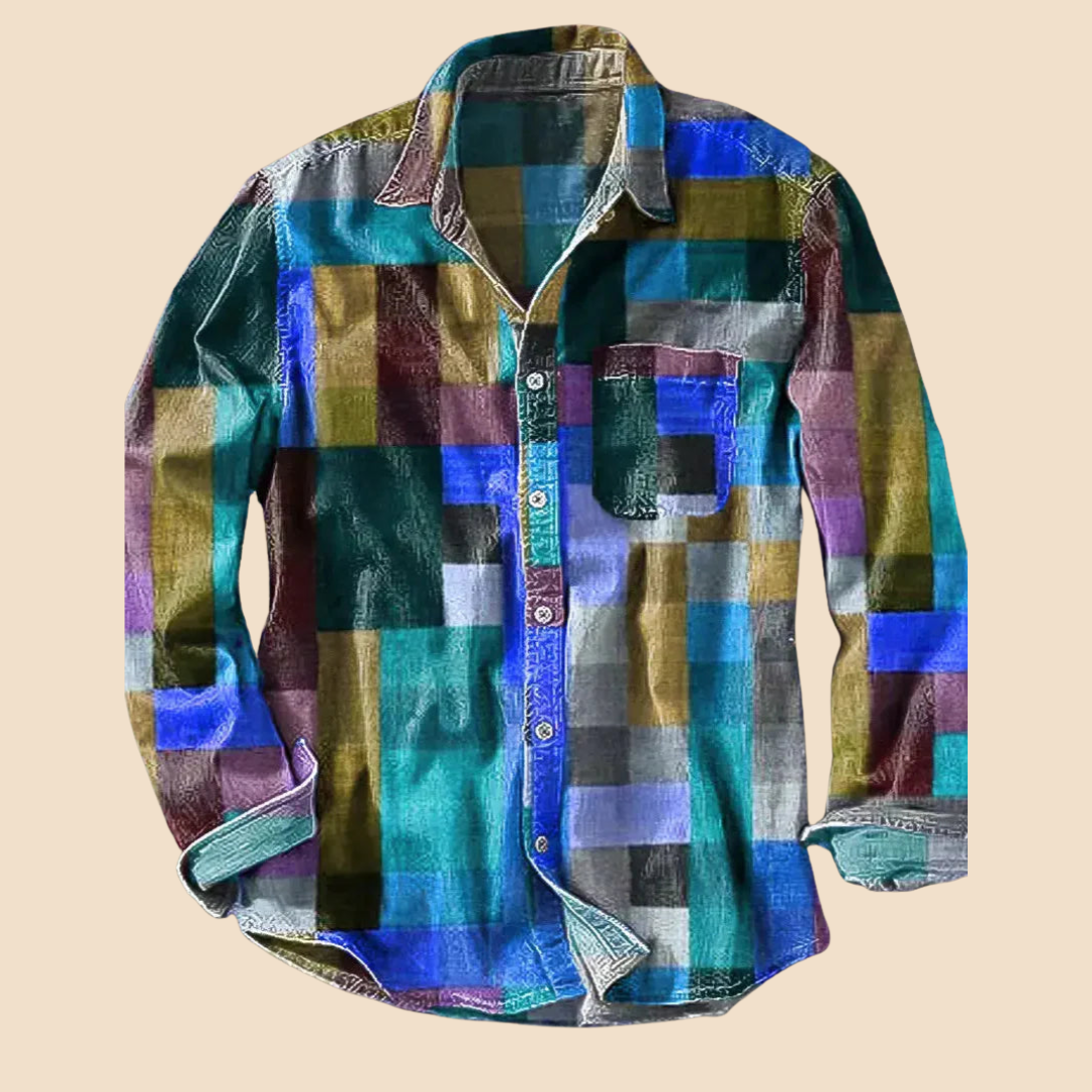 Albion™ – Vintage Regenbogen Langarmshirt