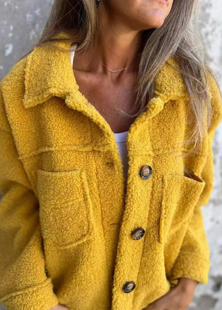 Evanna | Weiche Fleece-Jacke mit Knöpfen