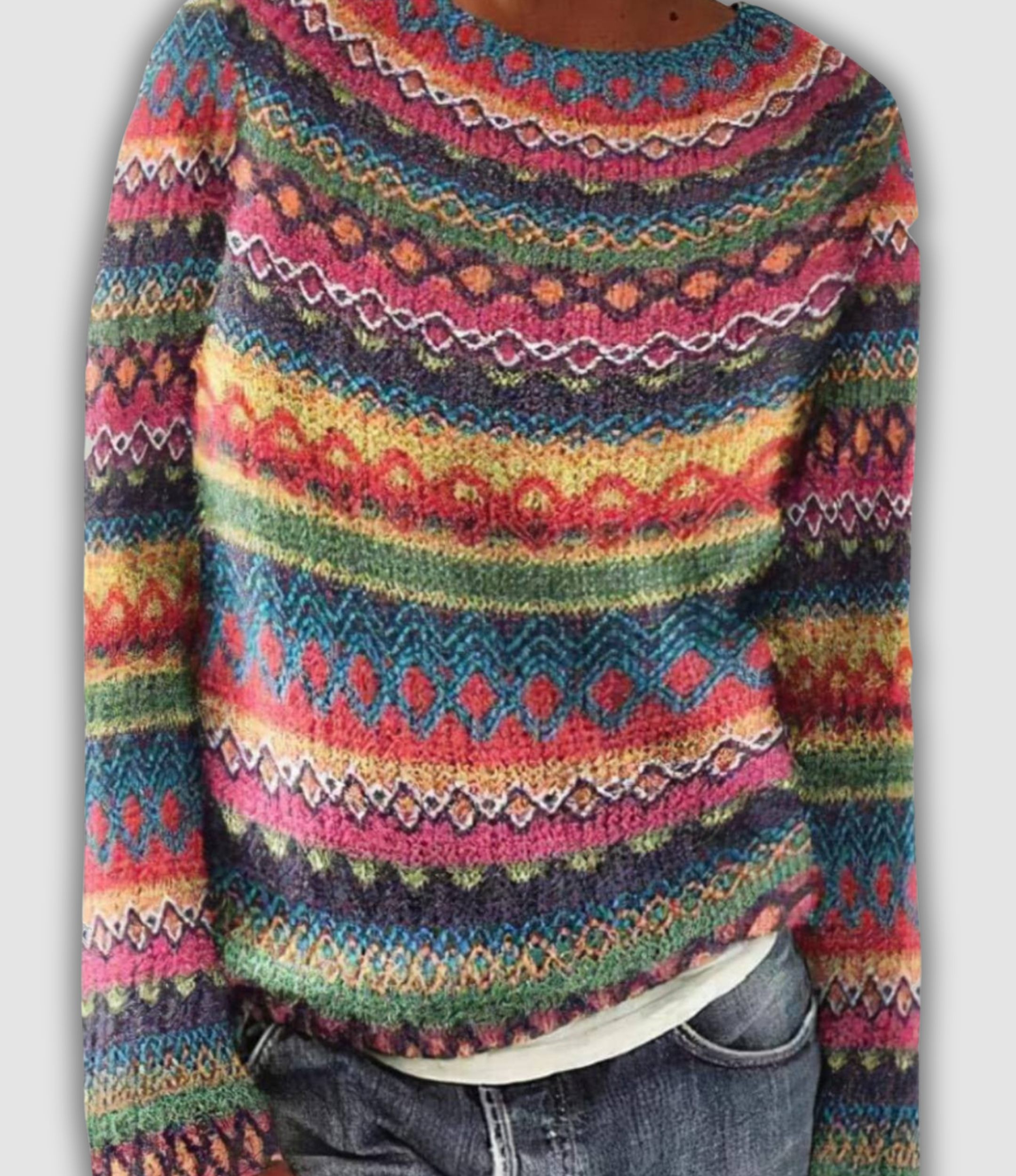 Calindra - Gemütlicher Retro Pullover