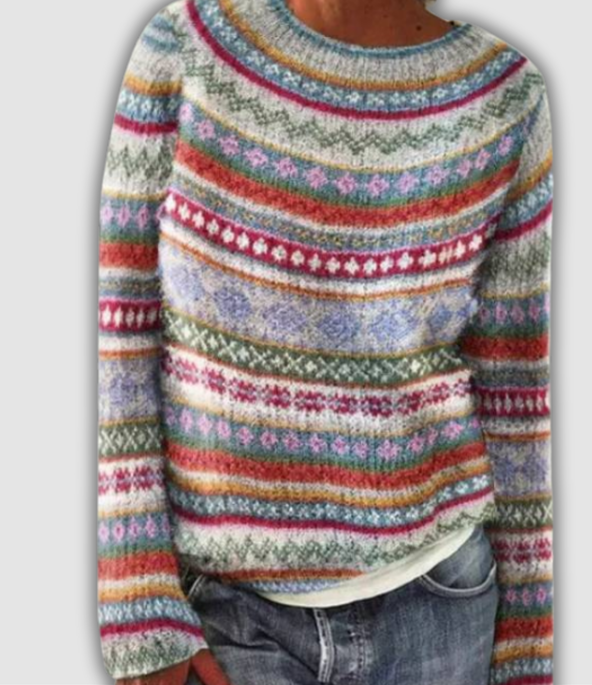 Roselle - Stilvoller Retro-Pullover