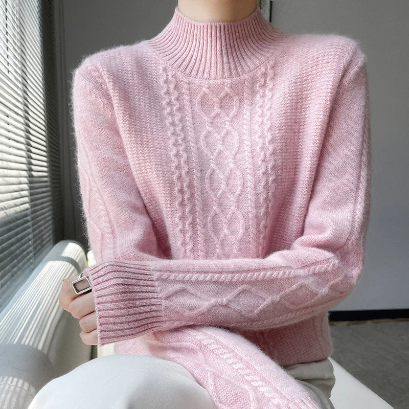 Aria | Kaschmir Zopfmuster Pullover