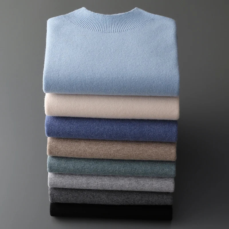 Verto | Pure Cashmere Mock Neck Pullover für Männer