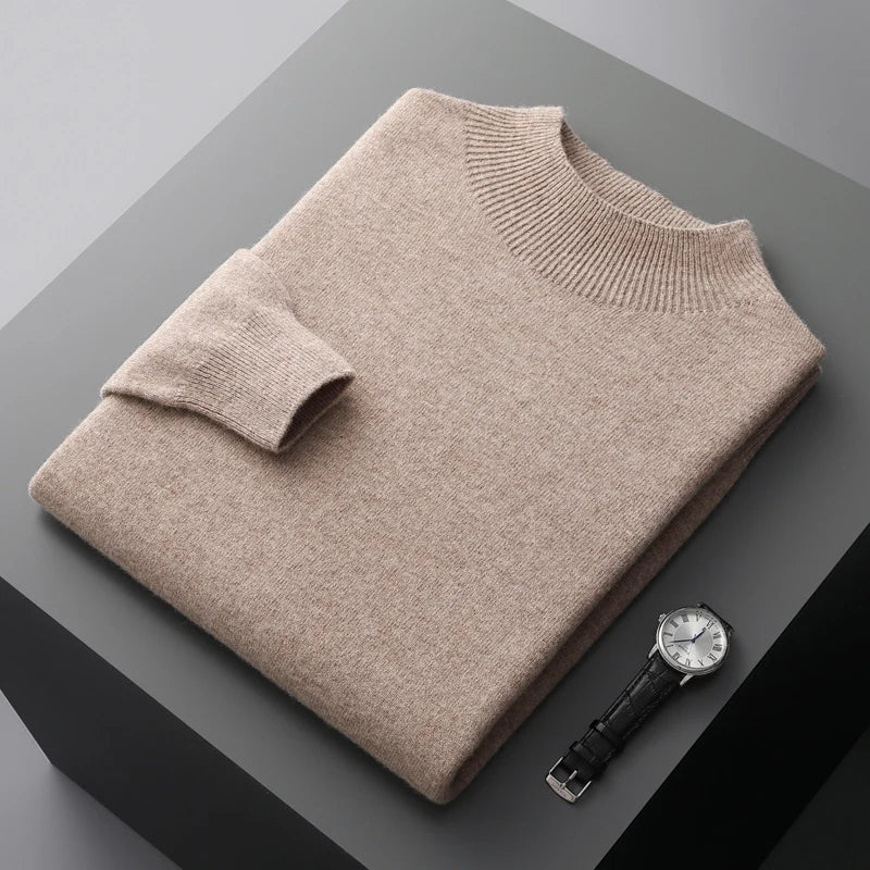 Verto | Pure Cashmere Mock Neck Pullover für Männer
