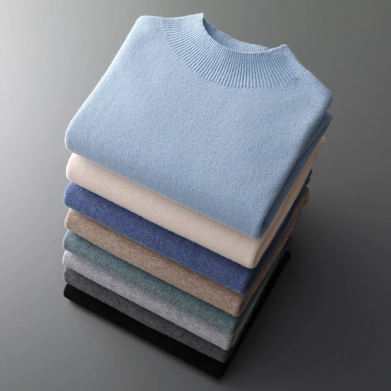 Verto | Pure Cashmere Mock Neck Pullover für Männer
