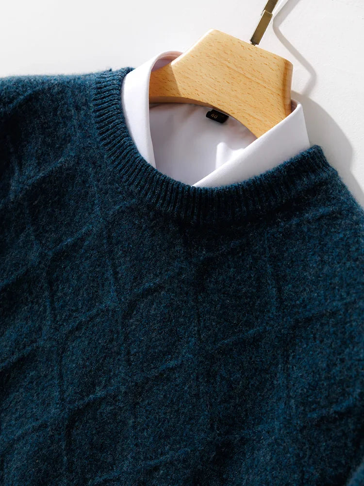 Zenith Diamant-Strick Merinowoll-Pullover