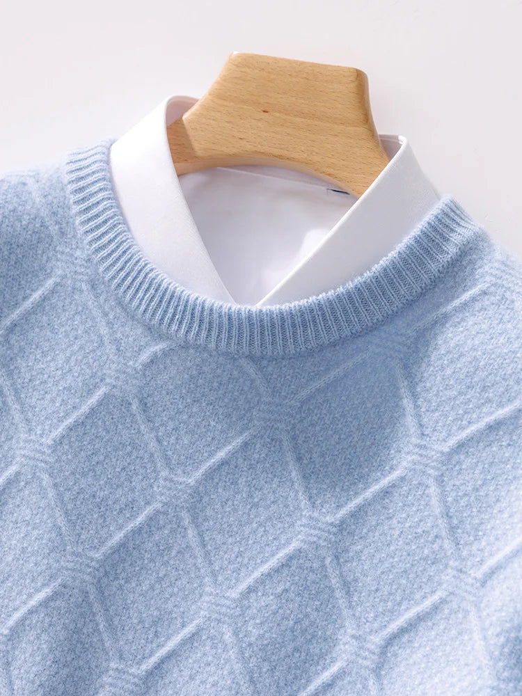 Zenith Diamant-Strick Merinowoll-Pullover