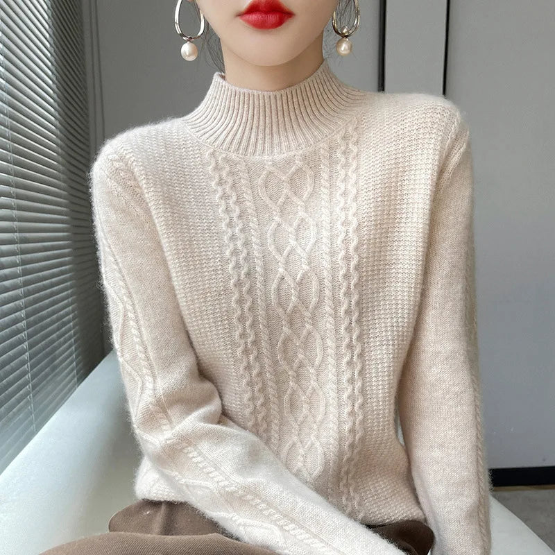 Aria | Kaschmir Zopfmuster Pullover
