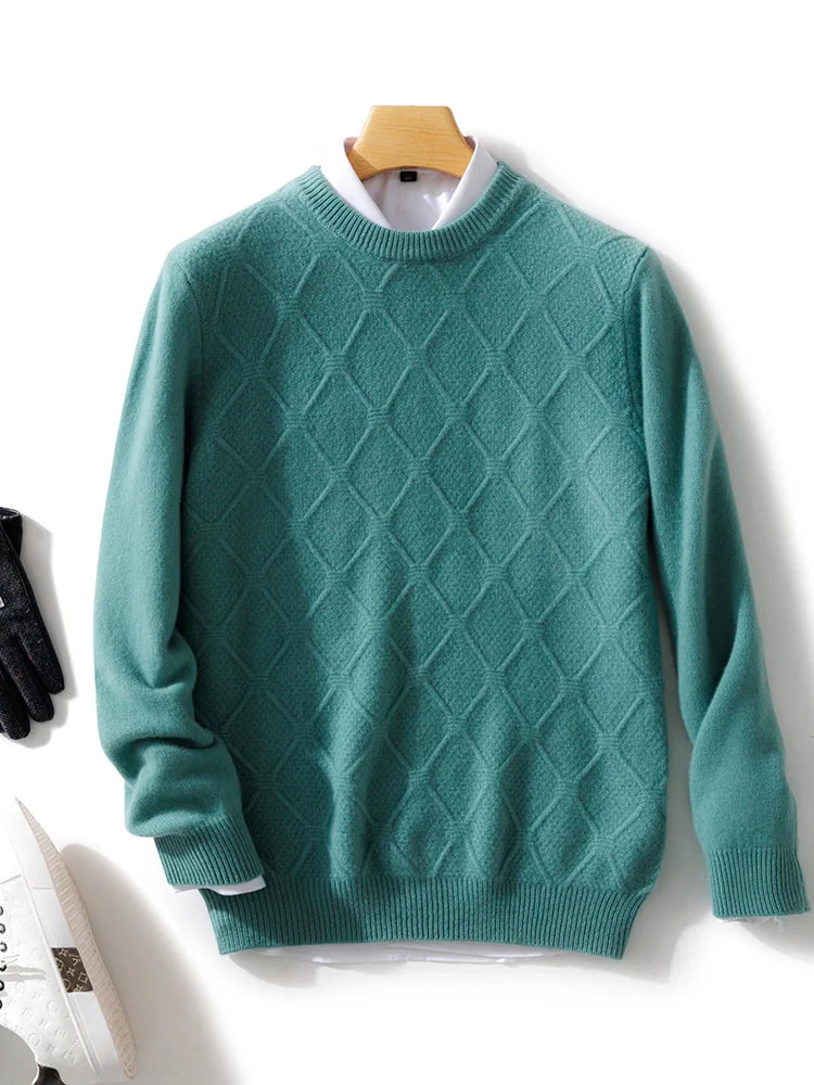 Zenith Diamant-Strick Merinowoll-Pullover