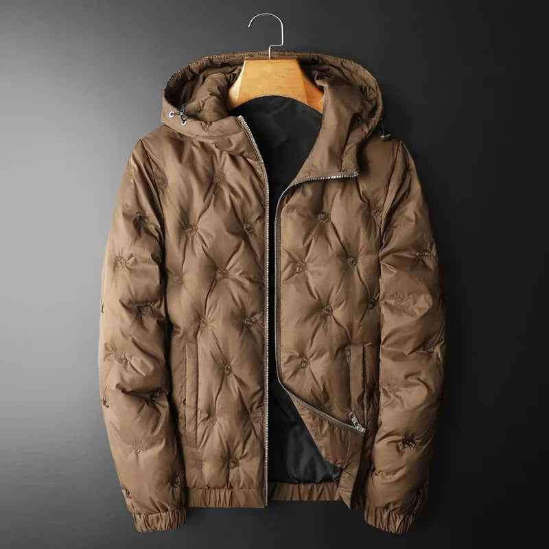 Quasar Witte Entenfedern-Jacke