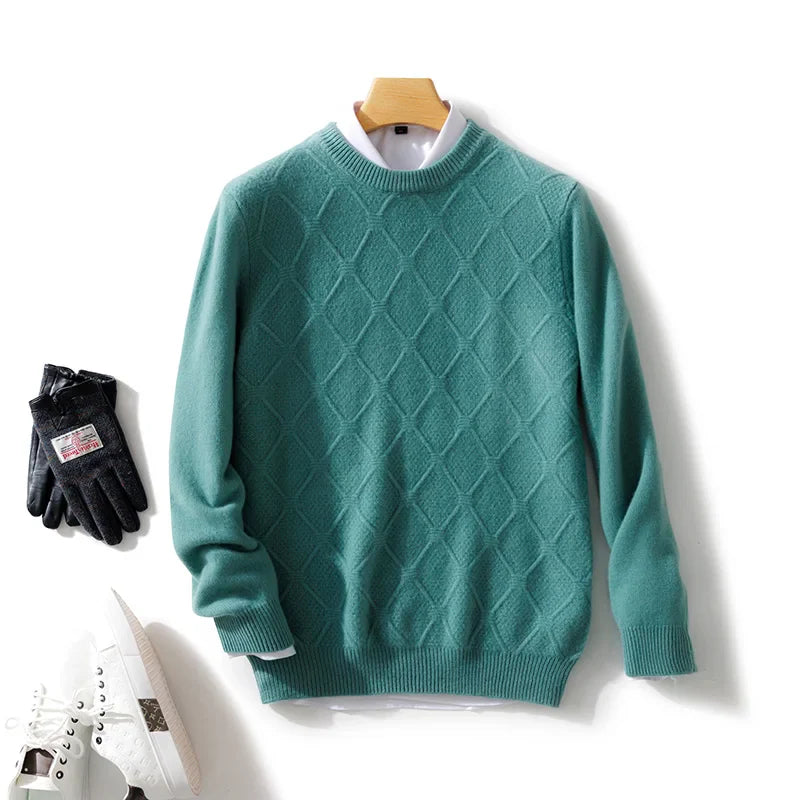 Zenith Diamant-Strick Merinowoll-Pullover