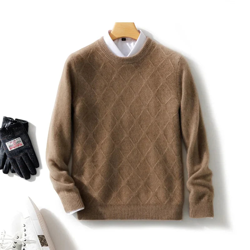 Zenith Diamant-Strick Merinowoll-Pullover