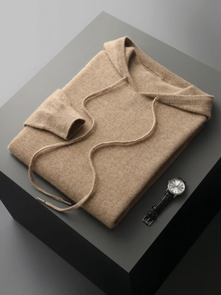 Montclair Row™ | Pure Kaschmir Strick Hoodie für Männer