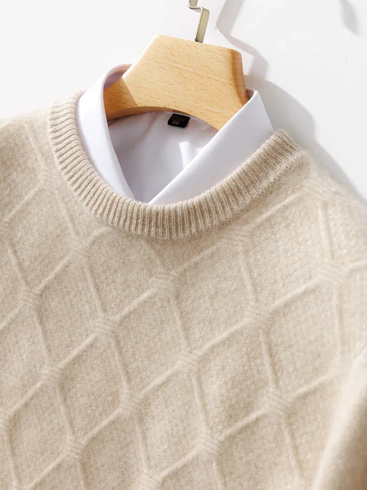 Zenith Diamant-Strick Merinowoll-Pullover