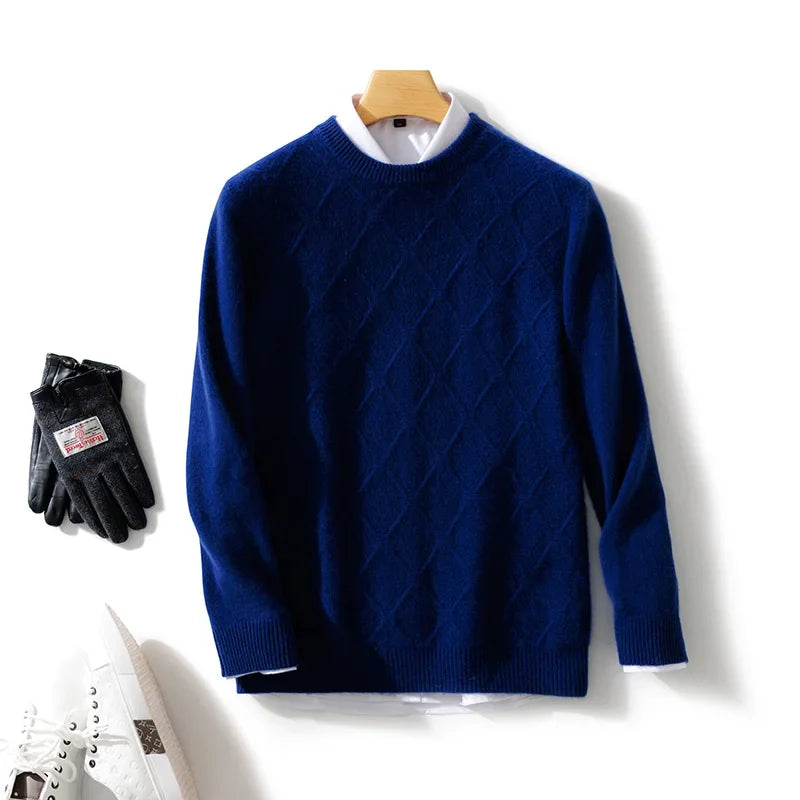 Zenith Diamant-Strick Merinowoll-Pullover