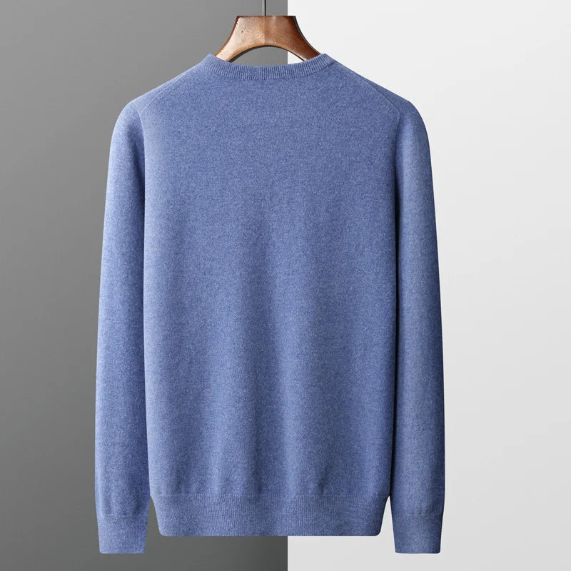 Solis | Luxuriöser Merino Rundhals-Pullover für Männer