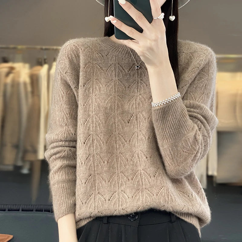 Opaline | Weicher Creme Kaschmirpullover