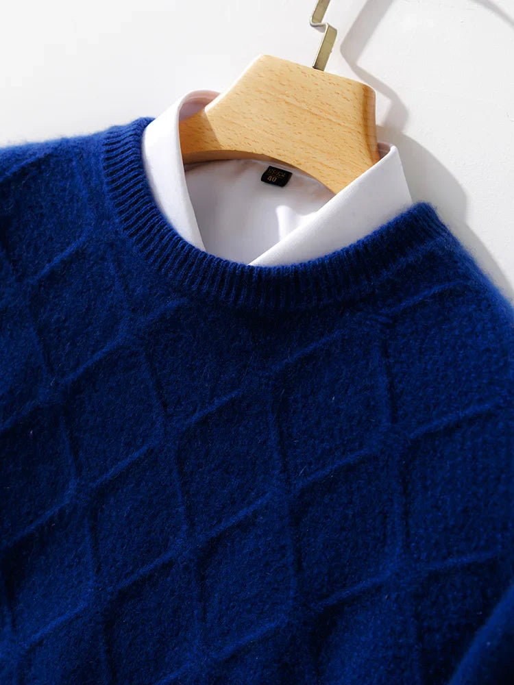 Zenith Diamant-Strick Merinowoll-Pullover