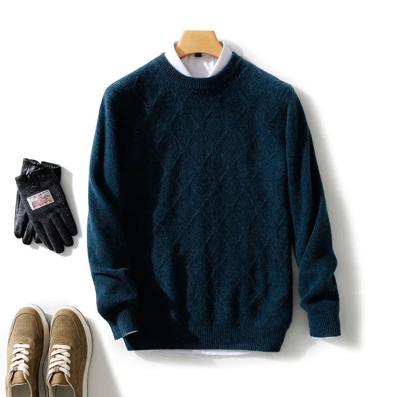 Zenith Diamant-Strick Merinowoll-Pullover