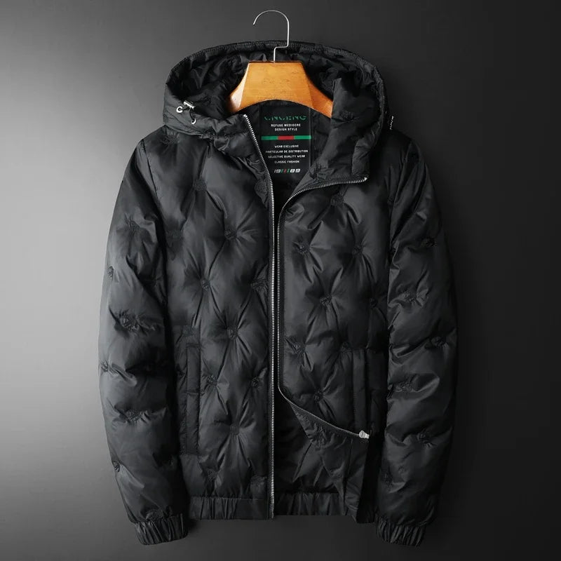 Quasar Witte Entenfedern-Jacke
