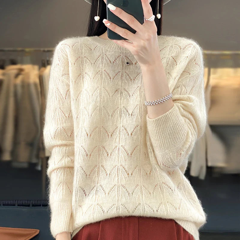 Opaline | Weicher Creme Kaschmirpullover