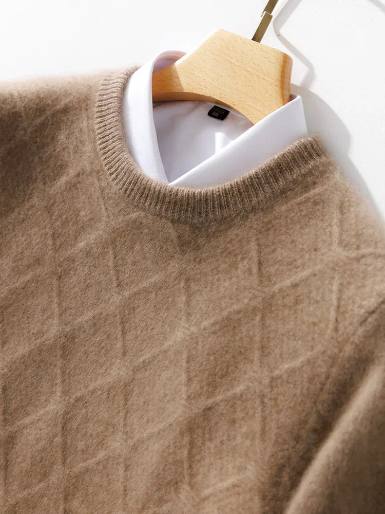 Zenith Diamant-Strick Merinowoll-Pullover