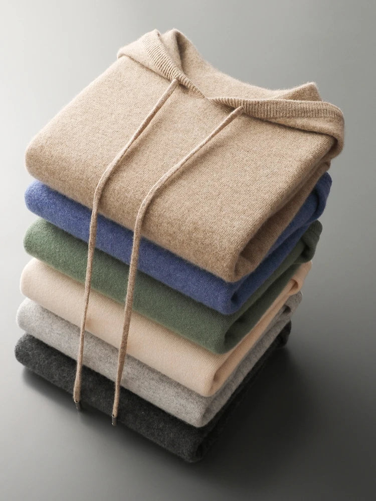 Montclair Row™ | Pure Kaschmir Strick Hoodie für Männer