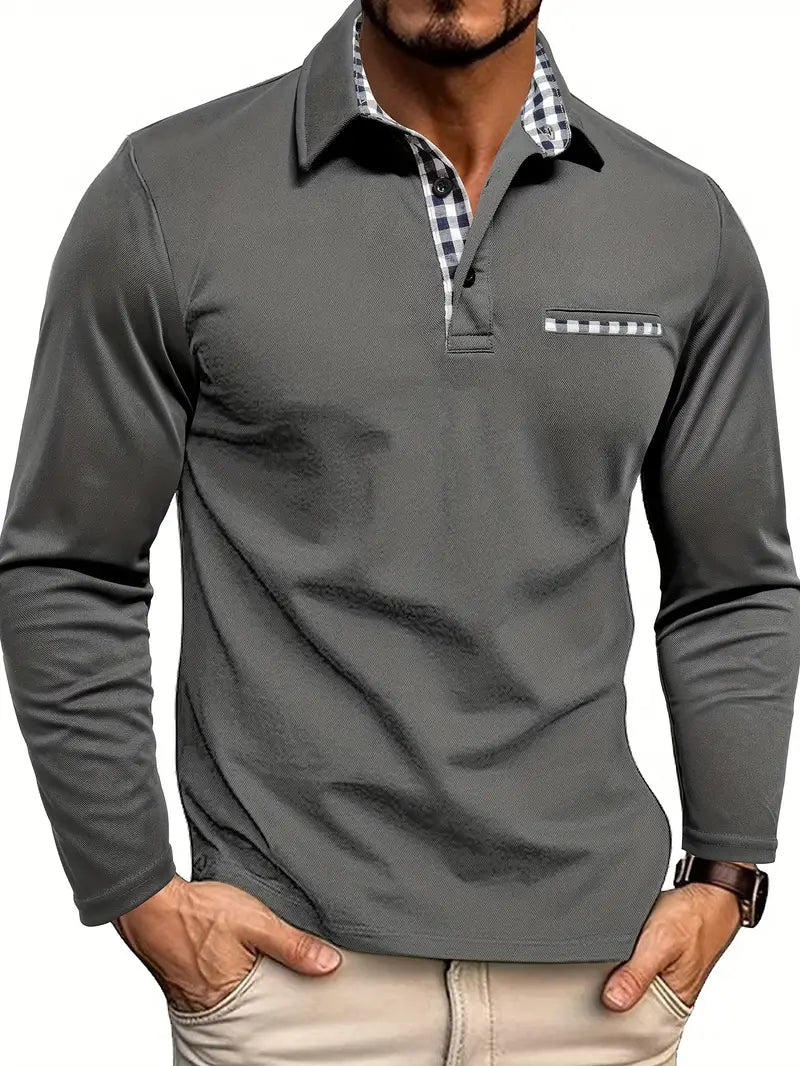 Argent – Langärmligs Polo-Shirt