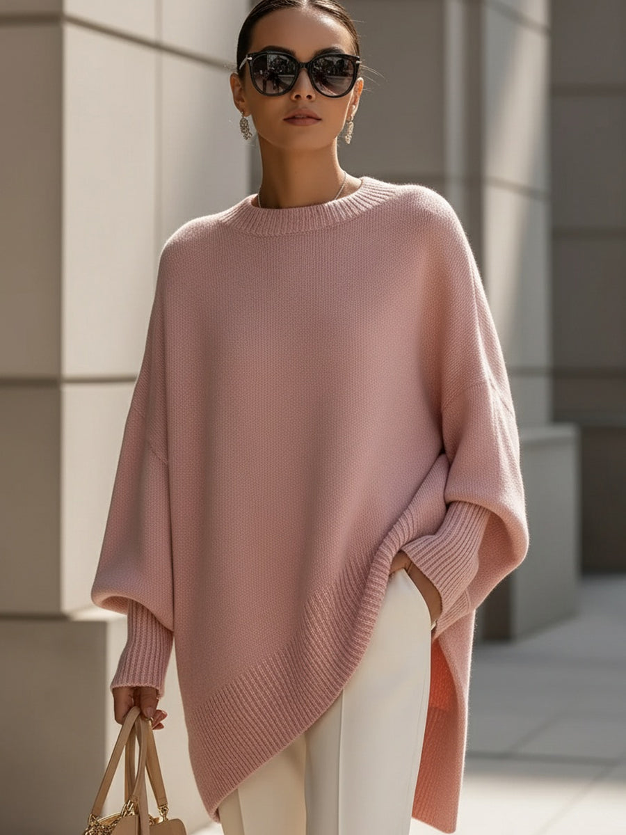 Niva Übergrösse Strick Poncho Pullover