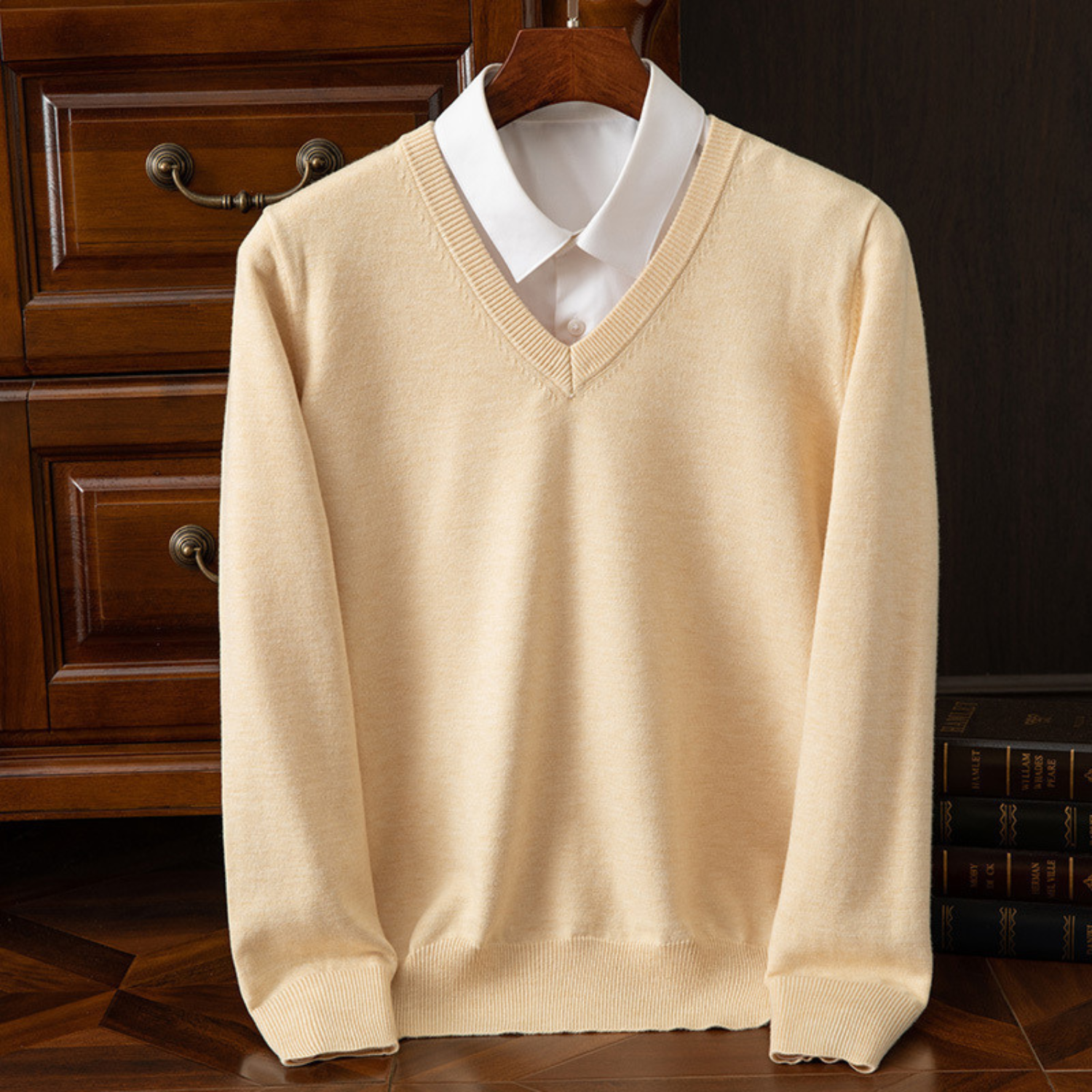 Bärenford™ | Pure Kaschmir V-Ausschnitt Pullover für Männer