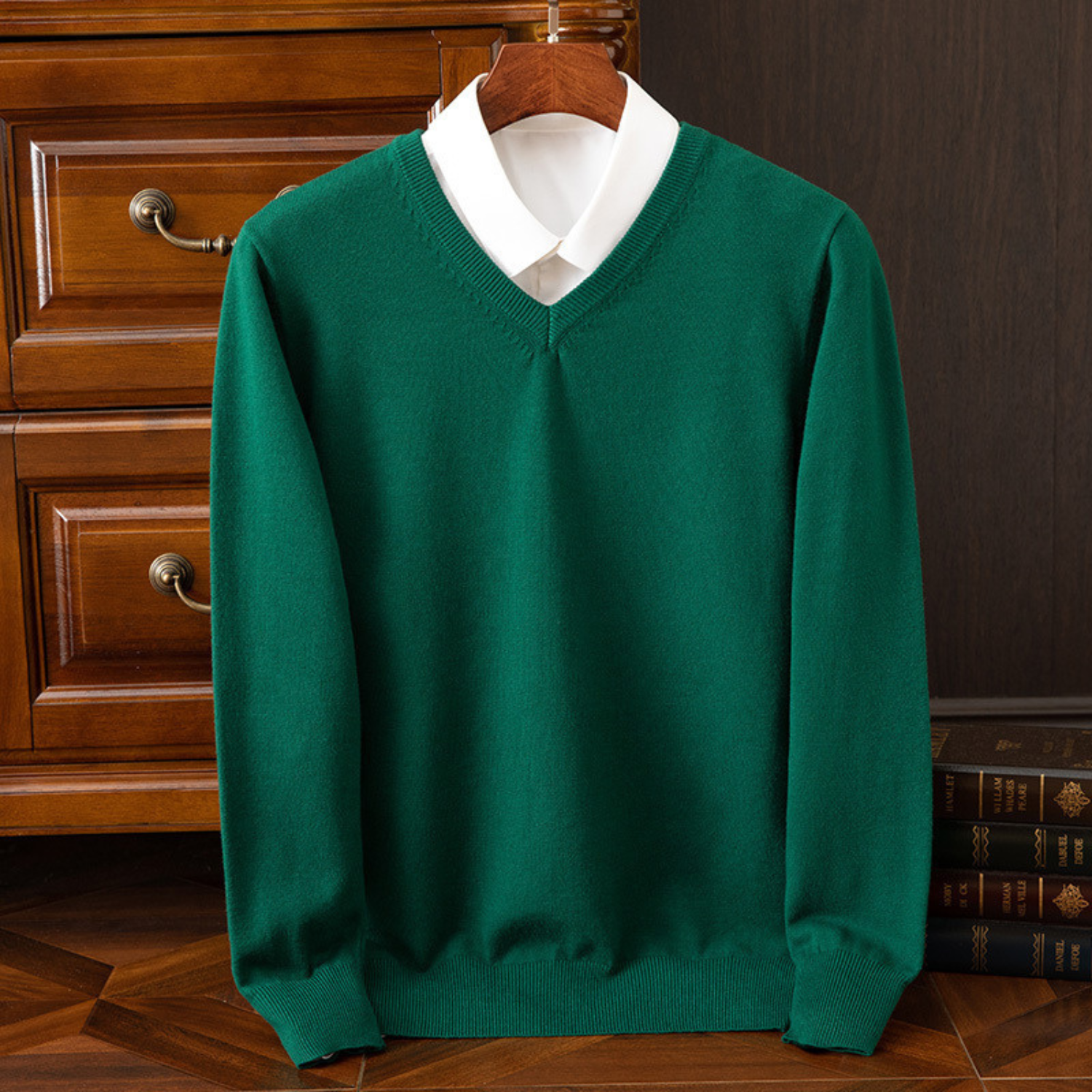 Bärenford™ | Pure Kaschmir V-Ausschnitt Pullover für Männer