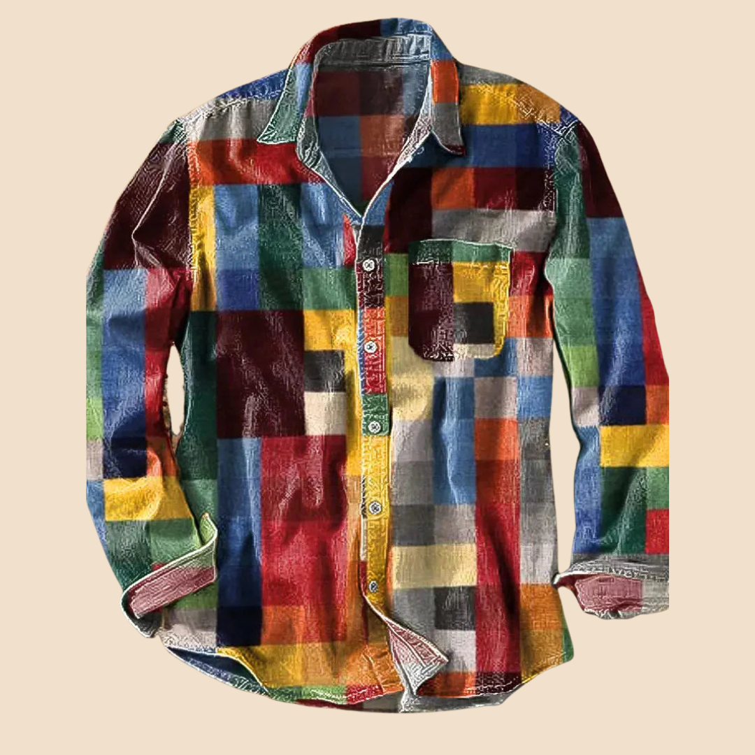 Albion™ – Vintage Regenbogen Langarmshirt