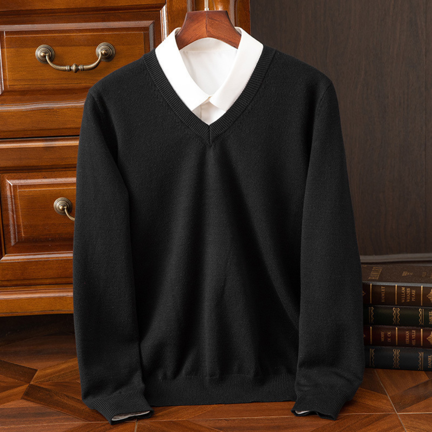 Bärenford™ | Pure Kaschmir V-Ausschnitt Pullover für Männer
