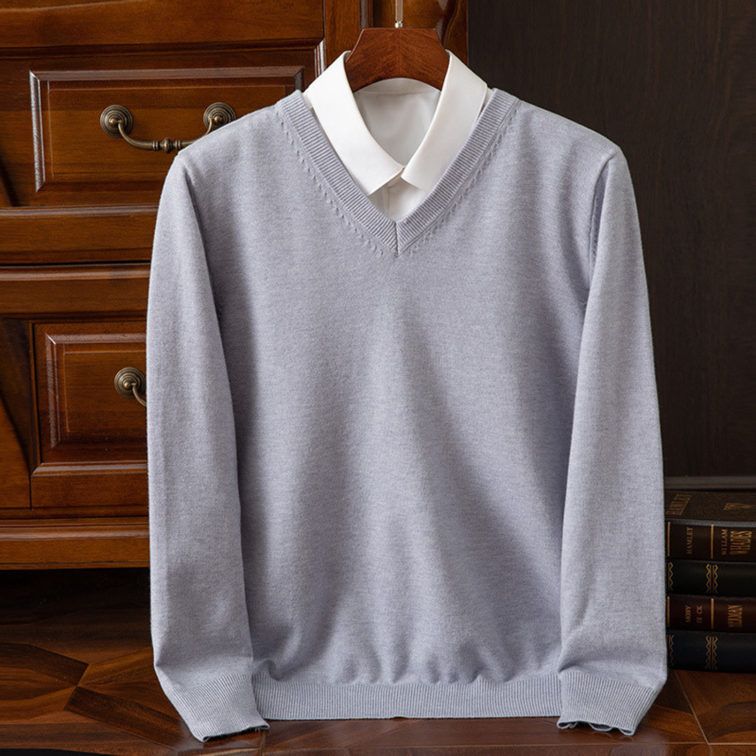 Bärenford™ | Pure Kaschmir V-Ausschnitt Pullover für Männer