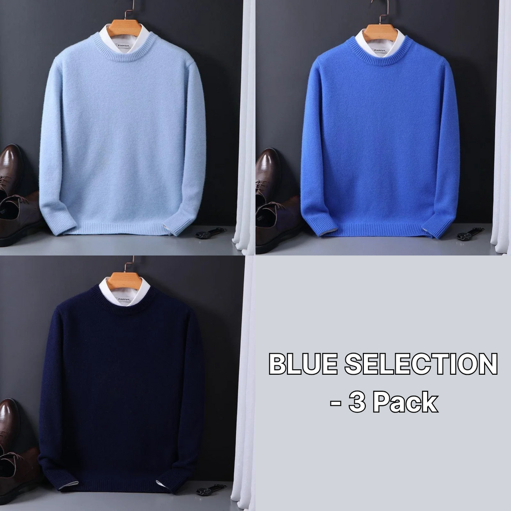 Giles Cashmere Pullover | 3er-Pack – Blaue Auswahl