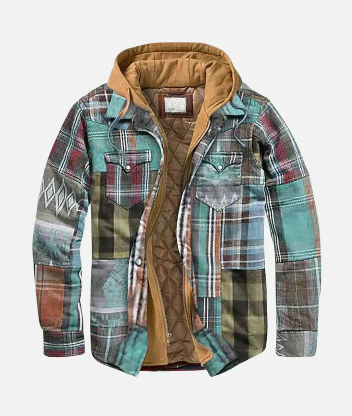 Redford – Karierte Patchwork-Jacke