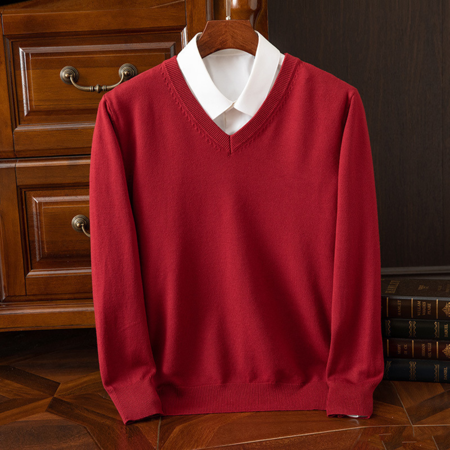 Bärenford™ | Pure Kaschmir V-Ausschnitt Pullover für Männer