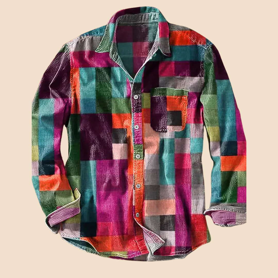 Albion™ – Vintage Regenbogen Langarmshirt