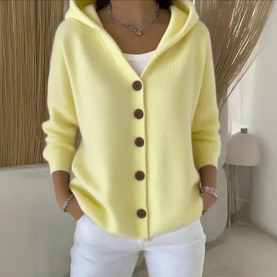 Elyssé | Trendige Strickjacke mit Kapuze