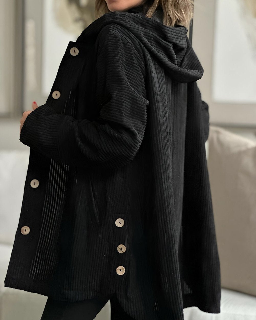 Cordelle - Gemütlichs Cord-Jacke mit Hüt
