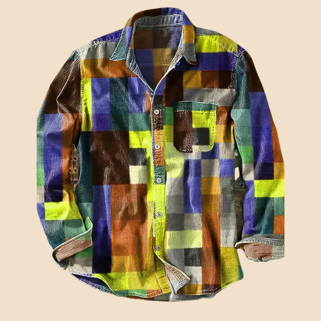 Albion™ – Vintage Regenbogen Langarmshirt