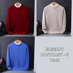 Giles Cashmere Pullover | 3er-Pack – Eleganter Kontrast