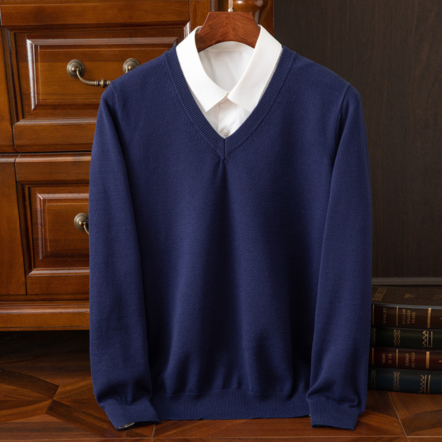 Bärenford™ | Pure Kaschmir V-Ausschnitt Pullover für Männer