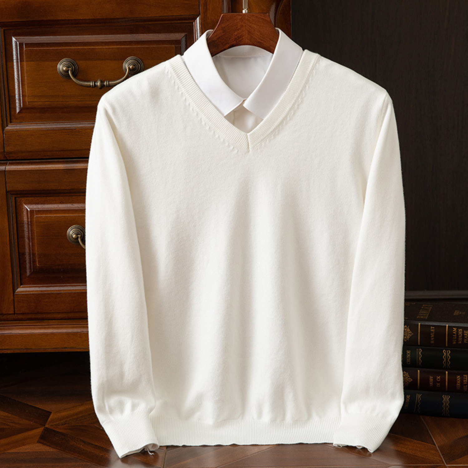 Bärenford™ | Pure Kaschmir V-Ausschnitt Pullover für Männer