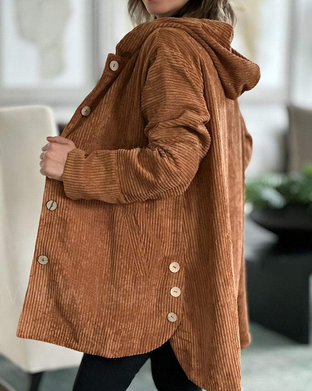 Cordelle - Gemütlichs Cord-Jacke mit Hüt