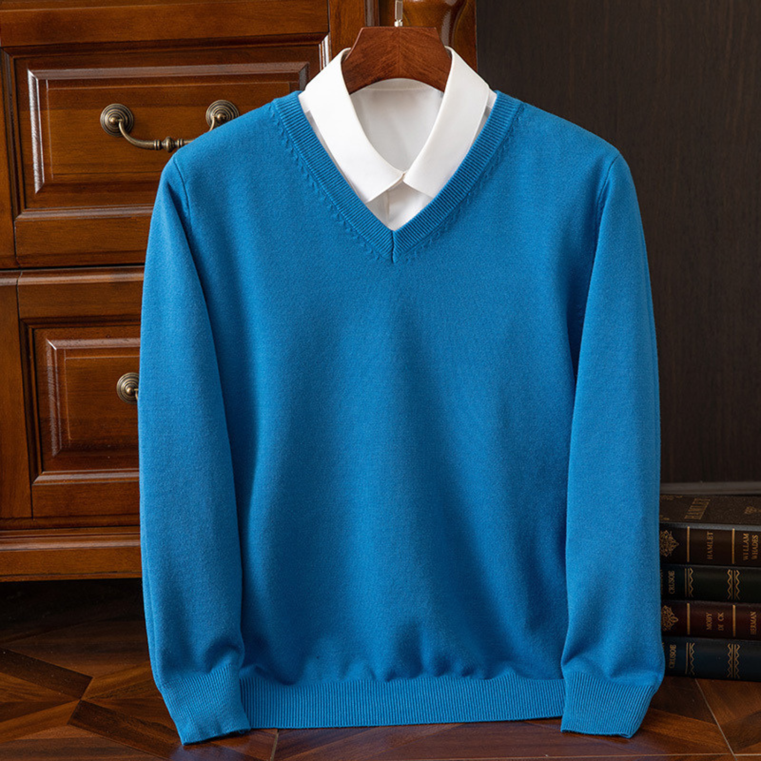 Bärenford™ | Pure Kaschmir V-Ausschnitt Pullover für Männer