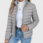 Aurelia – Elegante Lange Jacke mit Hohem Kragen