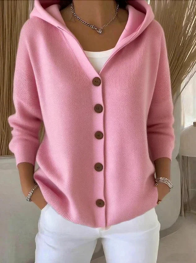 Elyssé | Trendige Strickjacke mit Kapuze