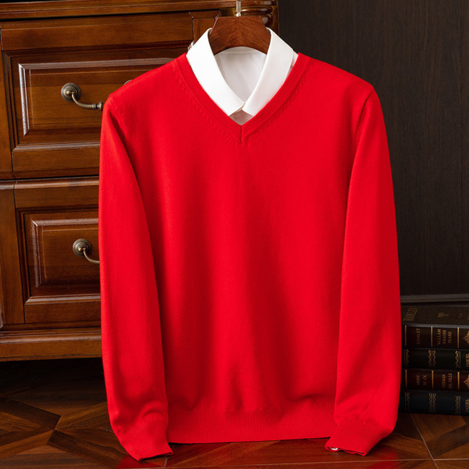 Bärenford™ | Pure Kaschmir V-Ausschnitt Pullover für Männer
