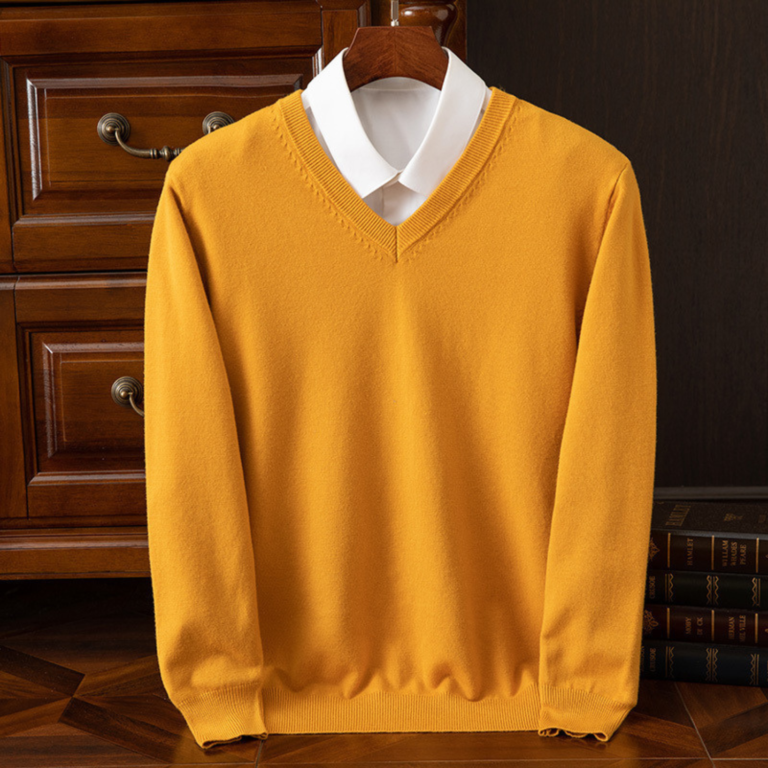 Bärenford™ | Pure Kaschmir V-Ausschnitt Pullover für Männer