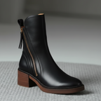 Vallory | Elegante schwarze Lederstiefel
